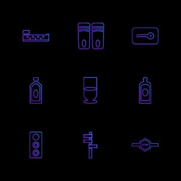 Multimedia , camera , user interface  , technology , summer , drink ,  food , Stock Illustration