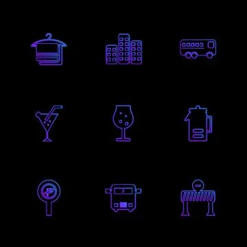 Multimedia , camera , user interface  , technology , summer , drink ,  food , Stock Illustration