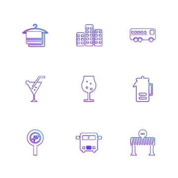 Multimedia , camera , user interface  , technology , summer , drink ,  food , Stock Illustration
