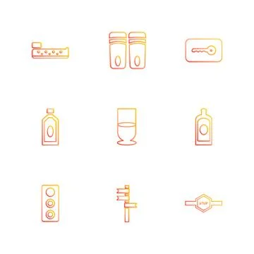 Multimedia , camera , user interface  , technology , summer , drink ,  food , Illustrazione stock