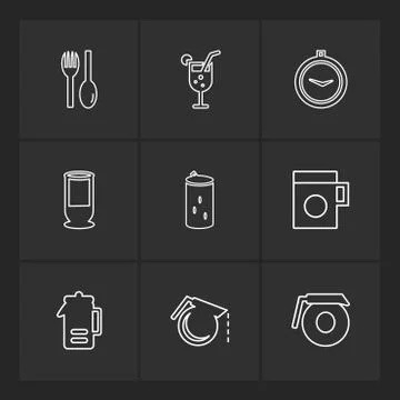 Multimedia , camera , user interface  , technology , summer , drink ,  food , イラスト素材