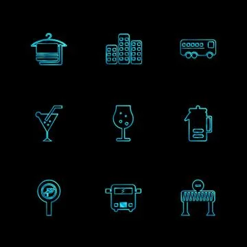 Multimedia , camera , user interface  , technology , summer , drink ,  food , Stock Illustration