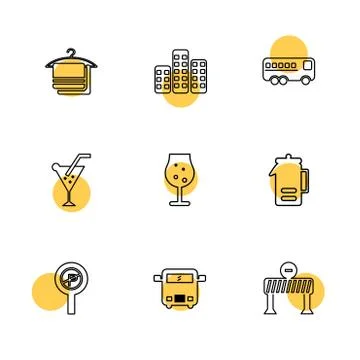 Multimedia , camera , user interface  , technology , summer , drink ,  food , Stock Illustration