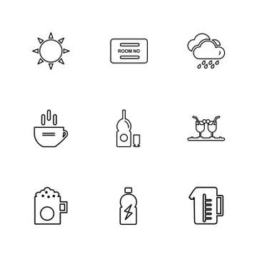 Multimedia , camera , user interface  , technology , summer , drink ,  food , 스톡 일러스트