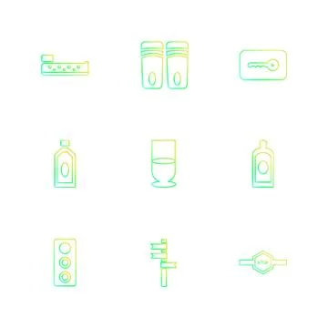 Multimedia , camera , user interface  , technology , summer , drink ,  food , Illustrazione stock