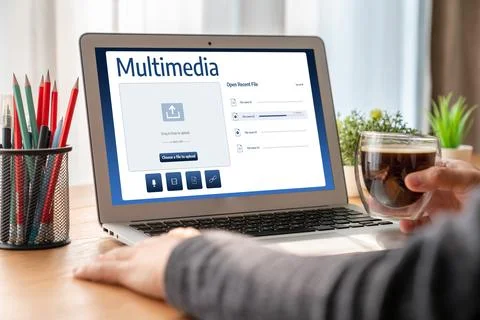 Multimedia cloud computing storage for uploading and store files online snugly 写真素材