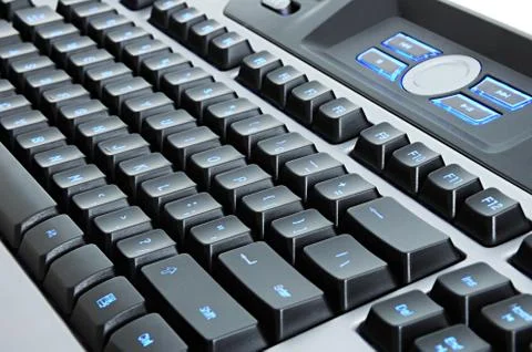 Multimedia computer keyboard Stock Photos
