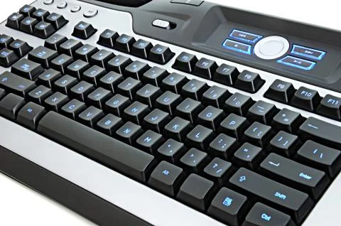 Multimedia computer keyboard Stock Photos