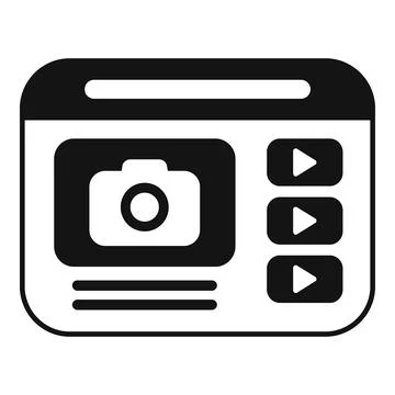Multimedia content creation app interface for streaming platform Stock Illustration