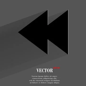 Multimedia control. Flat modern web button with long shadow and space for you Ilustración de archivo