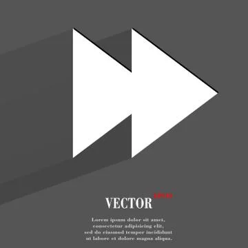 Multimedia control. Flat modern web button with long shadow and space for you 库存插图