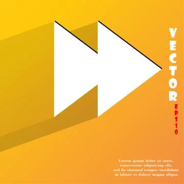 Multimedia control. Flat modern web button with long shadow and space for you 스톡 일러스트