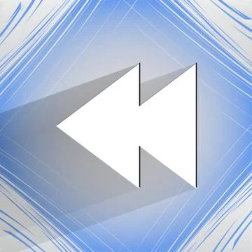 Multimedia control. Flat modern web design on a flat geometric abstract backg 库存插图