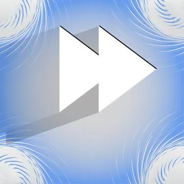 Multimedia control. Flat modern web design on a flat geometric abstract backg 库存插图