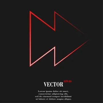 Multimedia control. Flat modern web button and space for your text. Illustrazione stock