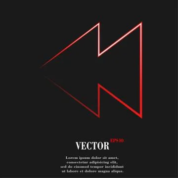 Multimedia control. Flat modern web button and space for your text. 스톡 일러스트