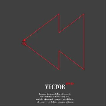 Multimedia control. Flat modern web button and space for your text. Illustrazione stock