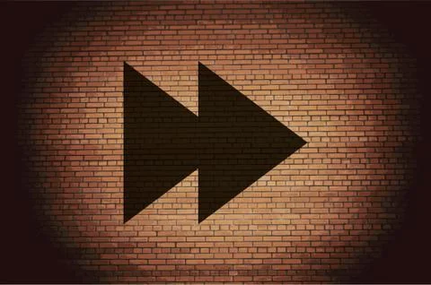 Multimedia control. Flat modern web button and space for your text. Illustrazione stock