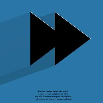 Multimedia control. Flat modern web button with long shadow and space for your t イラスト素材