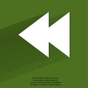 Multimedia control. Flat modern web button with long shadow and space for your t 스톡 일러스트