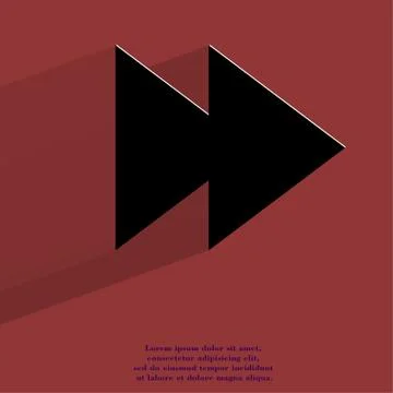 Multimedia control. Flat modern web button with long shadow and space for your t イラスト素材