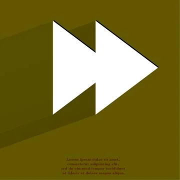 Multimedia control. Flat modern web button with long shadow and space for your t 스톡 일러스트