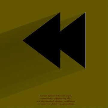 Multimedia control. Flat modern web button with long shadow and space for your t 스톡 일러스트