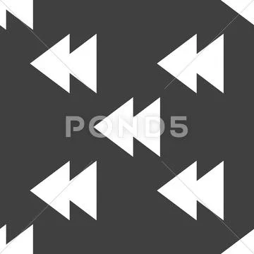 Multimedia control web icon. flat design. Seamless pattern