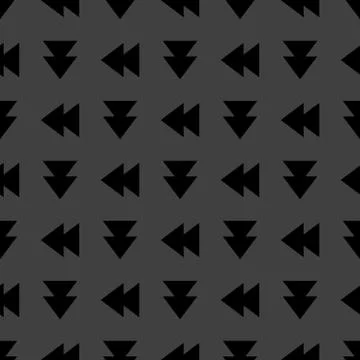 Multimedia control web icon. flat design. Seamless pattern. 库存插图