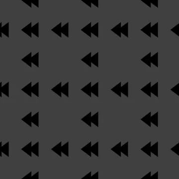 Multimedia control web icon. flat design. Seamless pattern. Illustrazione stock