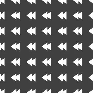 Multimedia control web icon. flat design. Seamless pattern. 库存插图