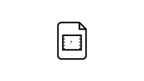 Multimedia Creative Assets File Format Icons Loop Vídeo Stock 334763001