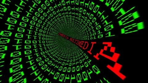 Multimedia data tunnel Illustrazione stock
