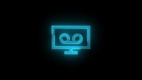 Multimedia dvr stroke icon glowing neon animation 스톡 동영상 289449329