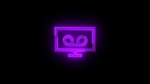 Multimedia dvr stroke icon glowing neon animation 스톡 동영상 289449349