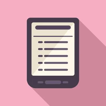 Multimedia ebook icon flat vector. Digital book Stock Illustration