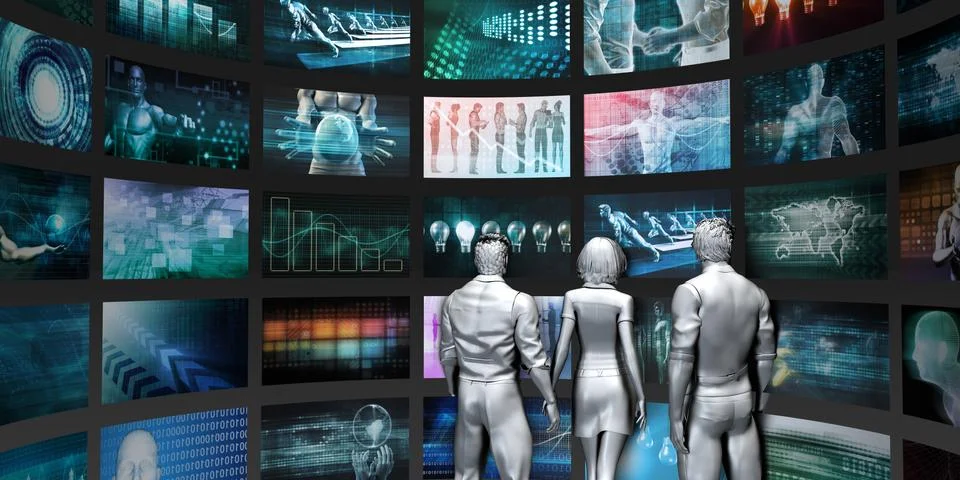 Multimedia Entertainment Stock Illustration