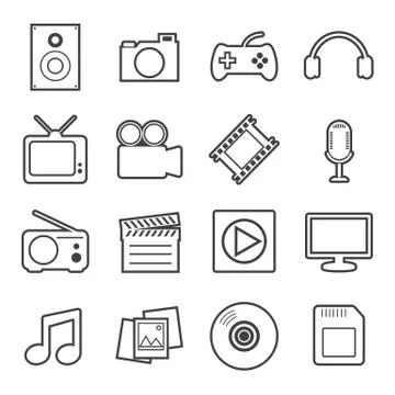 Multimedia  icon Stock Illustration
