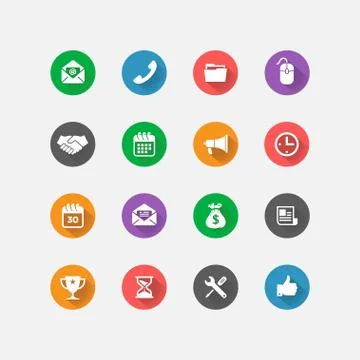 Multimedia icon set Stock Illustration