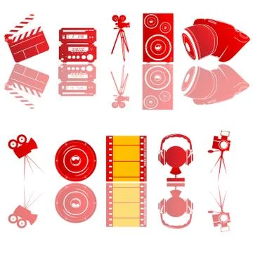 Multimedia icons Stock Illustration