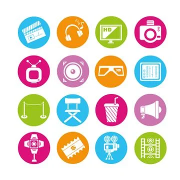 Multimedia icons Stock Illustration