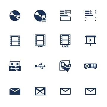 Multimedia icons Stock Illustration