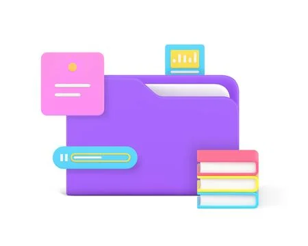 Multimedia information storage media audio file audiobook library 3d icon r.. Illustrazione stock