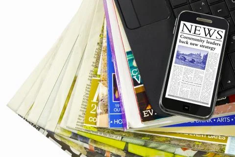 Multimedia information types Stock Photos