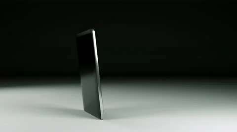 Multimedia phone with a dark background Stock Footage
