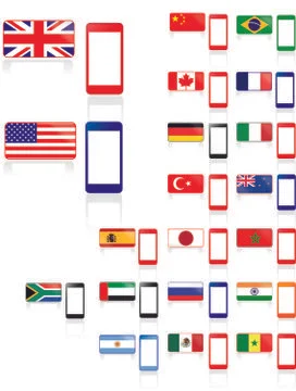 Multimedia phone Illustrazione stock