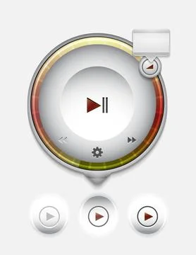 Multimedia player UI Ilustración de archivo