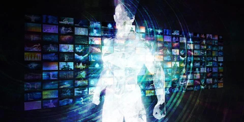 Multimedia Presentation Stock Illustration