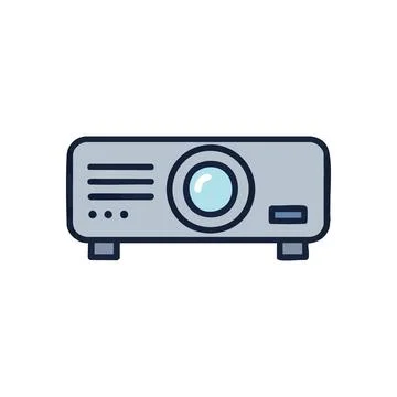 (Multimedia Projector Device Icon. This sleek visualizer graphic perfectly .. Stock Illustration
