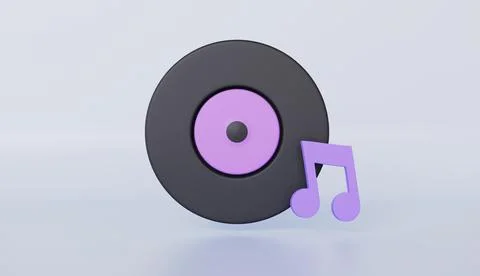 Multimedia record with music note, mic record for music singing concept Stock Illustration